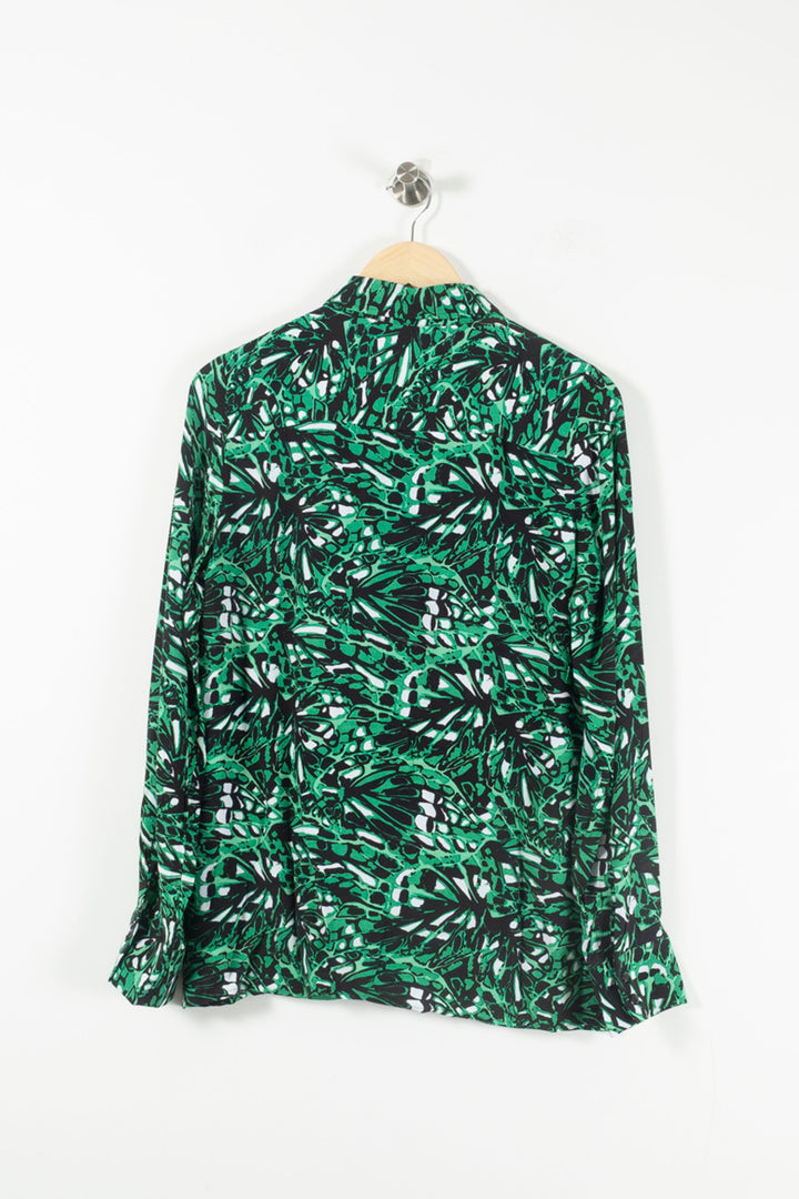 Chemisier Vert et Noir - Taille M/38 de la marque La Fée Maraboutée | PARAD89518 - Vendu par Paradigme - Image 4