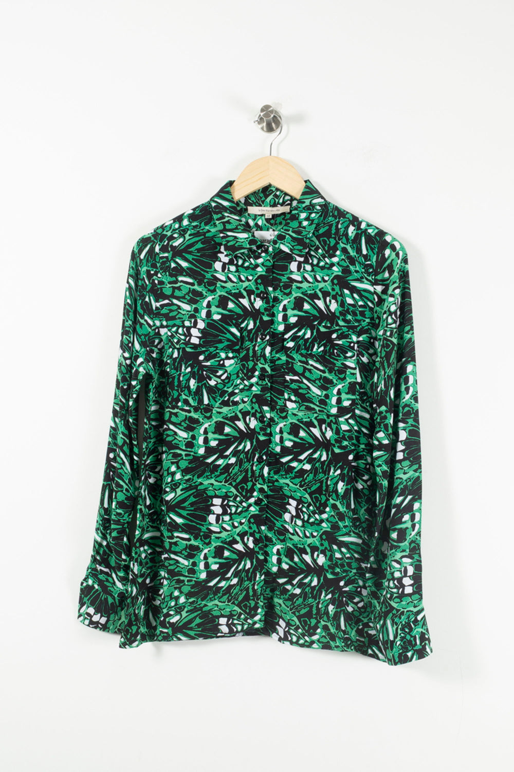 Chemisier Vert et Noir - Taille M/38 de la marque La Fée Maraboutée | PARAD89518 - Vendu par Paradigme - Image 2