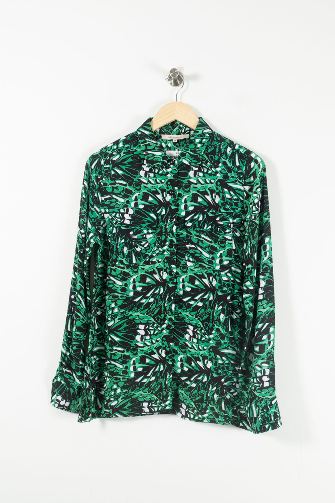 Chemisier Vert et Noir - Taille M/38 de la marque La Fée Maraboutée | PARAD89518 - Vendu par Paradigme - Image 2