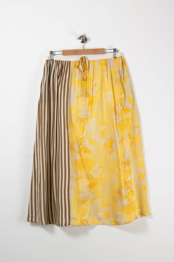 Jupe Longue Jaune et Marron - Taille L/40 de la marque Diega | PARAD89523 - Vendu par Paradigme - Image 2