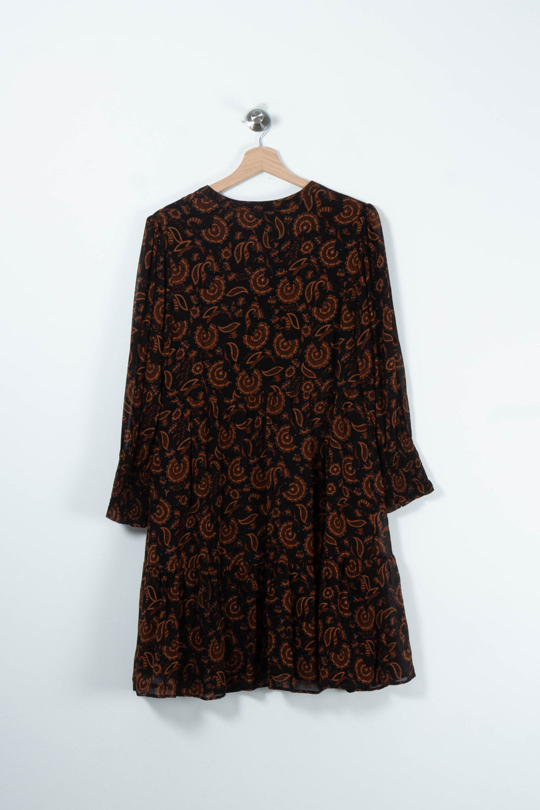 Robe Midi Noire et Orange - Taille M/38 de la marque Maison 123 | PARAD89530 - Vendu par Paradigme - Image 4
