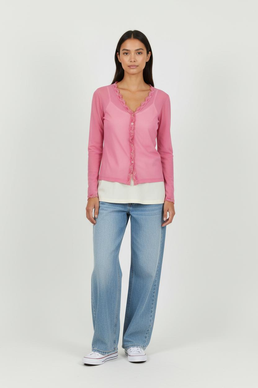 Cardigan Rose - Taille S/36 de la marque Gerard Darel | PARAD89534 - Vendu par Paradigme - Image 1
