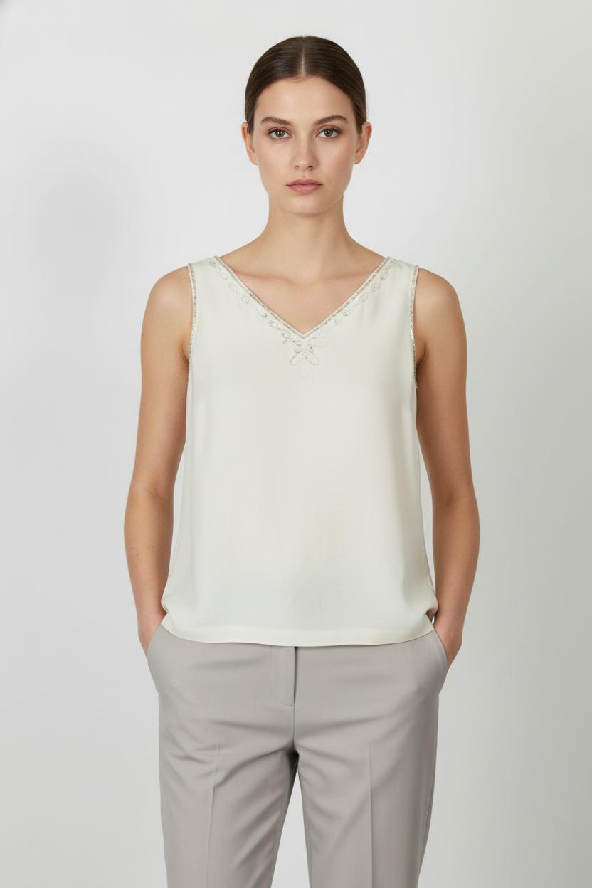 Débardeur Blanc - Taille M/38 de la marque ZAPA | PARAD89535 - Vendu par Paradigme - Image 1