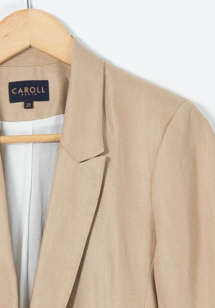 Blazer Beige - Taille M/38 de la marque Caroll | PARAD89542 - Vendu par Paradigme - Image 3