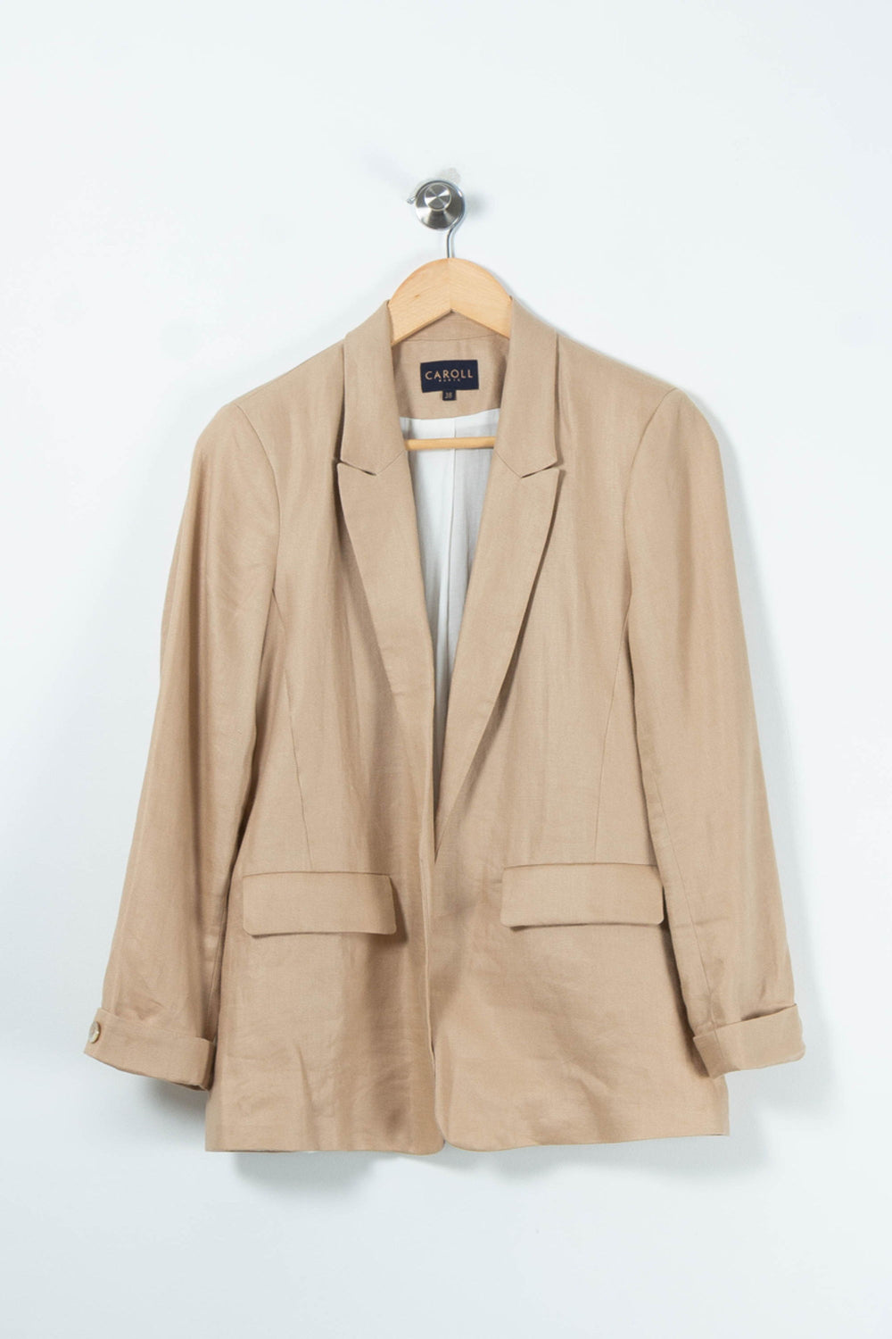 Blazer Beige - Taille M/38 de la marque Caroll | PARAD89542 - Vendu par Paradigme - Image 2