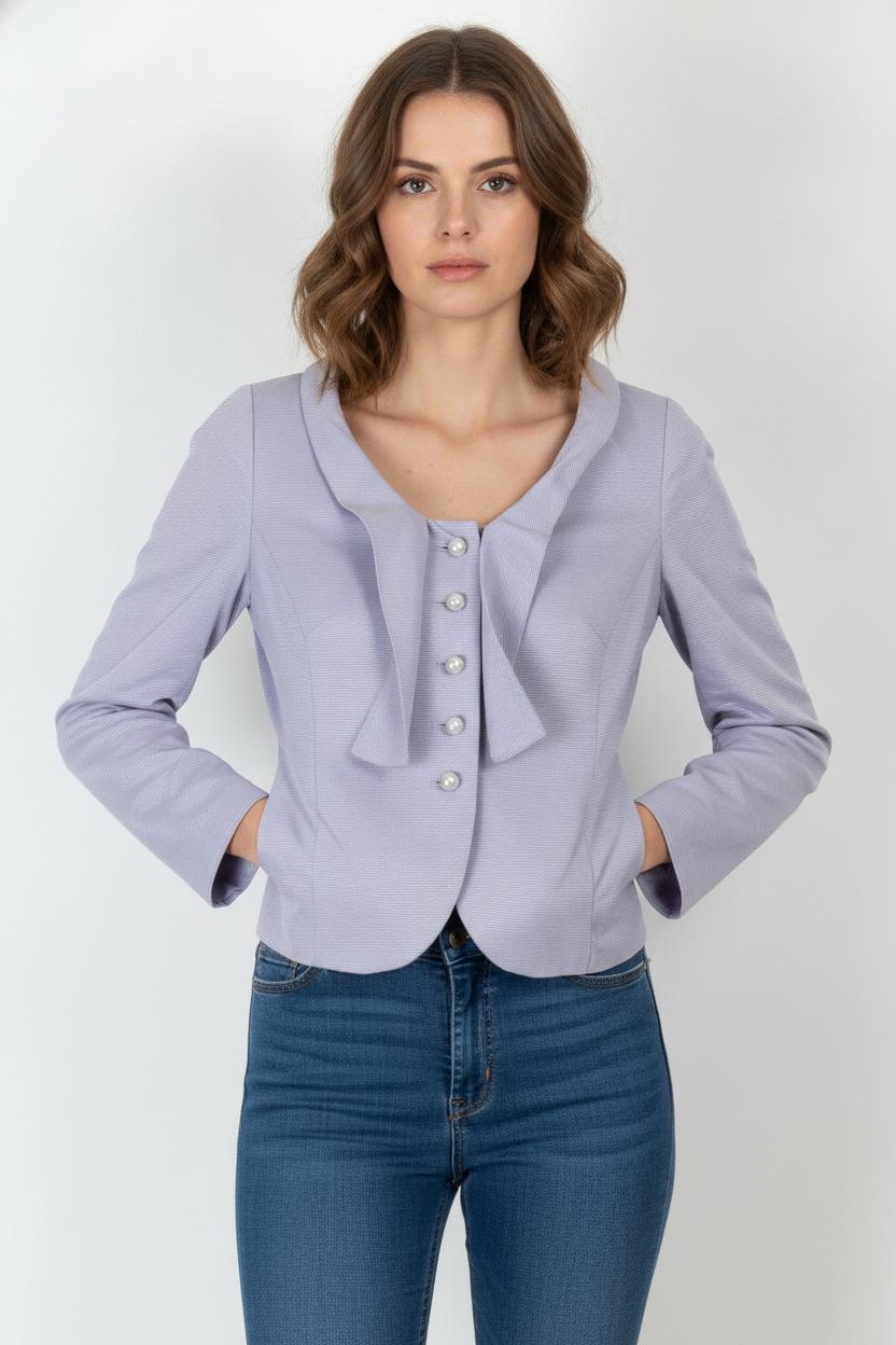 Veste Courte Violette - Taille M/38 de la marque Weill | PARAD89555 - Vendu par Paradigme - Image 1