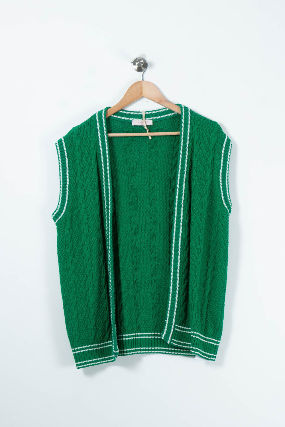 Gilet Vert et Blanc - Taille L/40 de la marque Imprevu | PARAD89560 - Vendu par Paradigme - Image 2