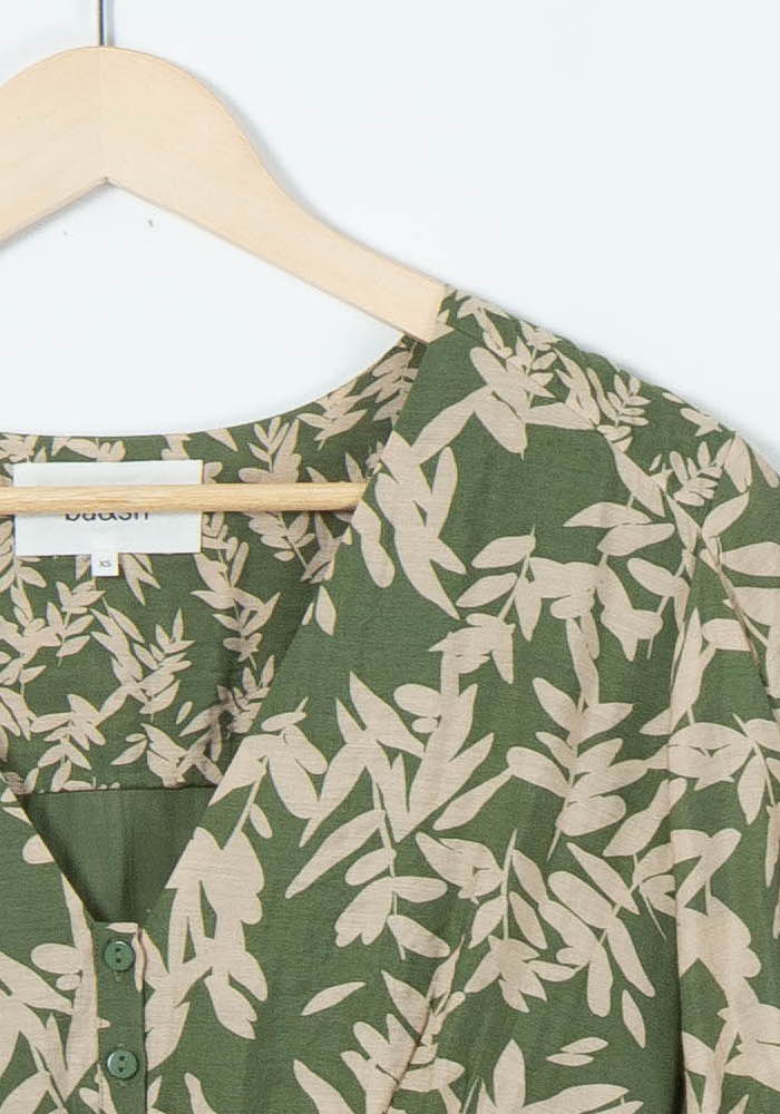 Robe Courte Verte et Beige - Taille XS/34 de la marque ba&sh | PARAD89564 - Vendu par Paradigme - Image 3