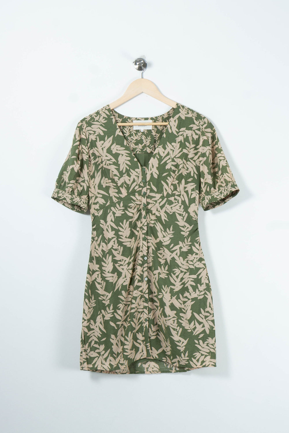 Robe Courte Verte et Beige - Taille XS/34 de la marque ba&sh | PARAD89564 - Vendu par Paradigme - Image 2