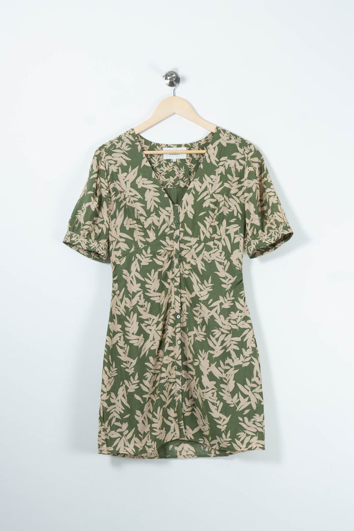 Robe Courte Verte et Beige - Taille XS/34 de la marque ba&sh | PARAD89564 - Vendu par Paradigme - Image 2
