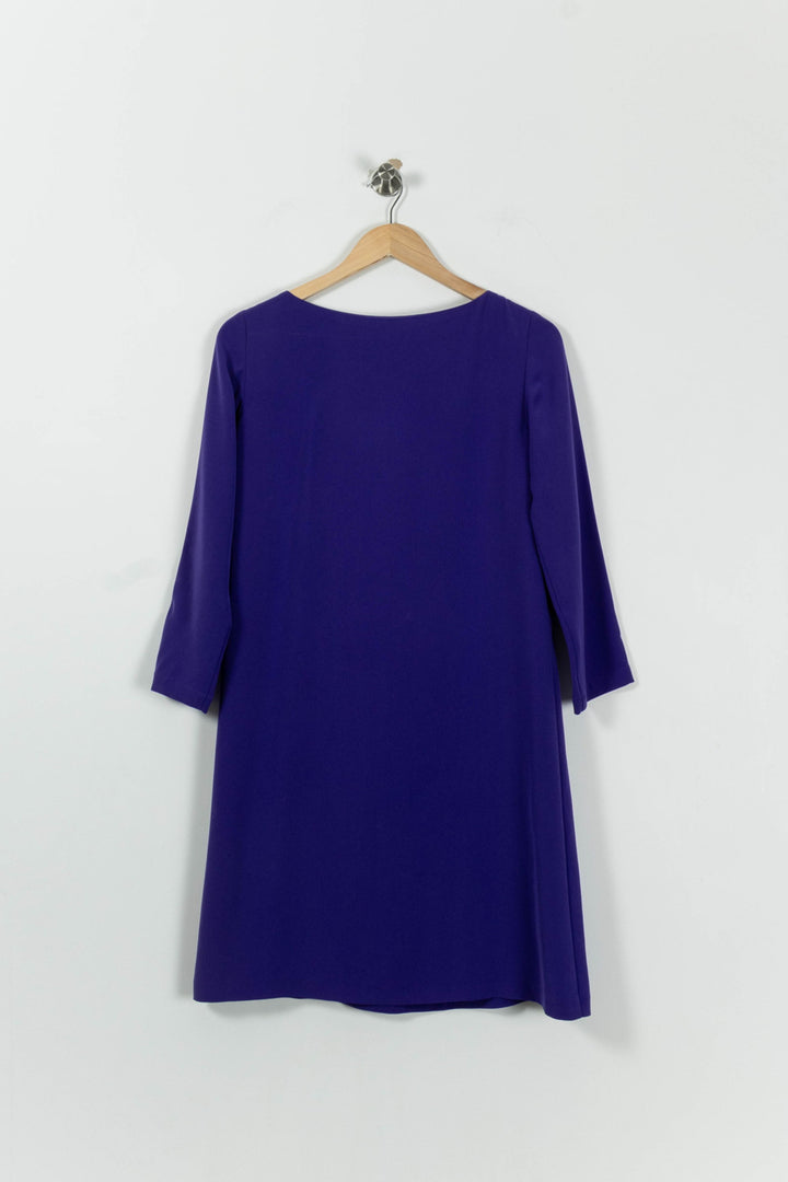 Robe Courte Violette - Taille S/36 de la marque Tara Jarmon | PARAD89565 - Vendu par Paradigme - Image 4