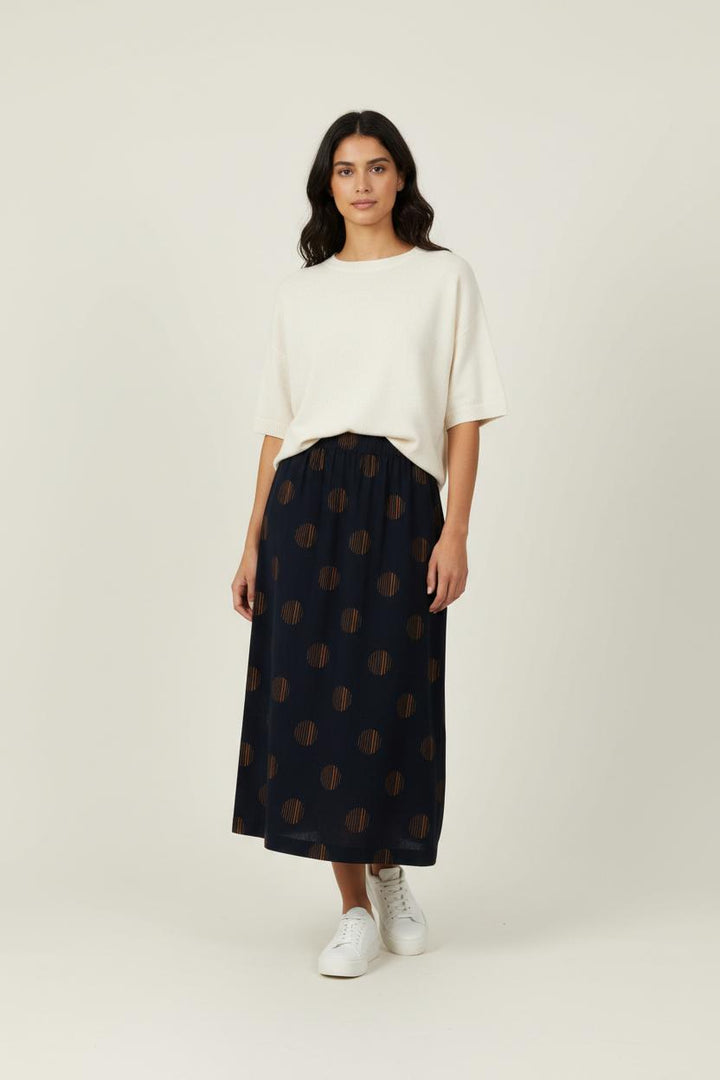 Jupe Longue Noire et Marron - Taille S/36 de la marque Des petits hauts | PARAD89567 - Vendu par Paradigme - Image 1