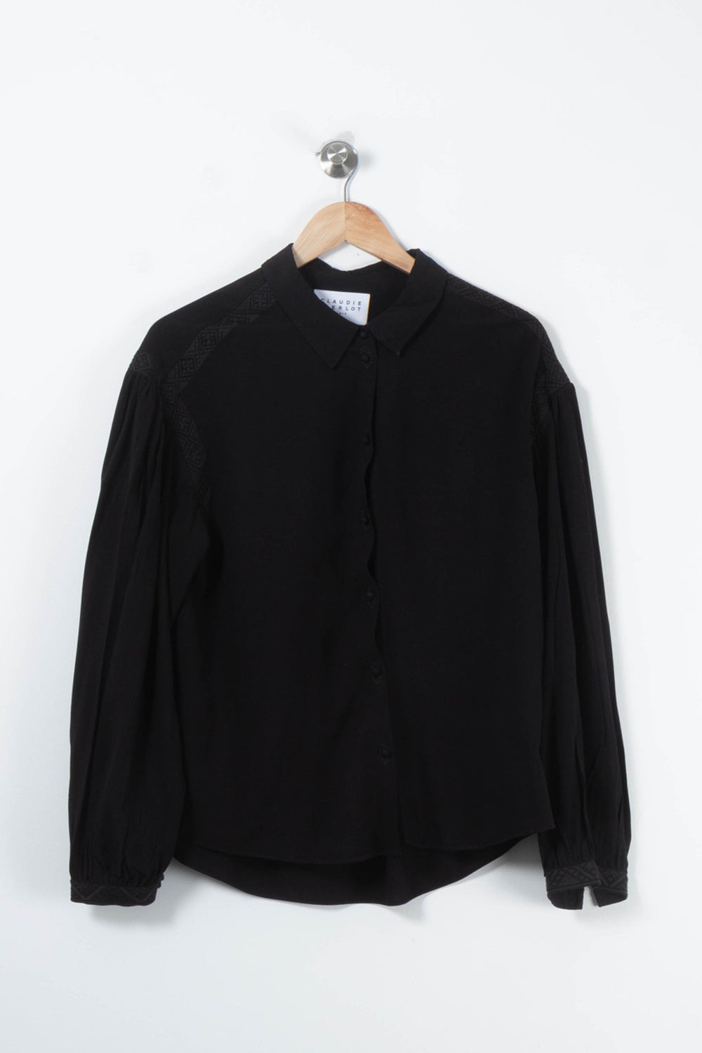 Chemise Noire - Taille XL/42 de la marque Claudie Pierlot | PARAD89570 - Vendu par Paradigme - Image 2