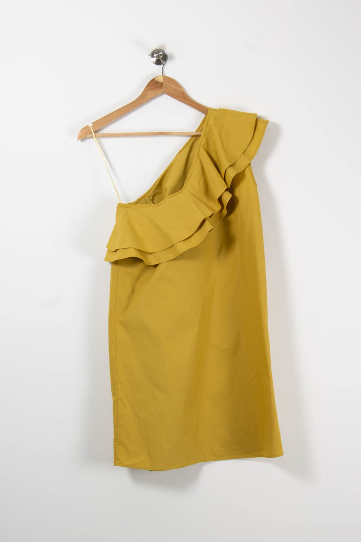 Robe Asymétrique Jaune - Taille S/36 de la marque Maison 123 | PARAD89584 - Vendu par Paradigme - Image 4