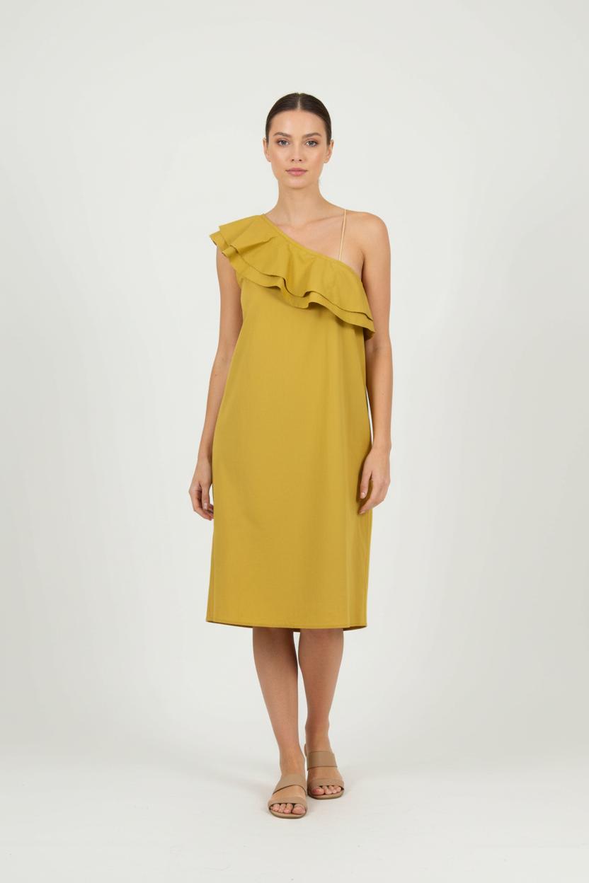 Robe Asymétrique Jaune - Taille S/36 de la marque Maison 123 | PARAD89584 - Vendu par Paradigme - Image 1