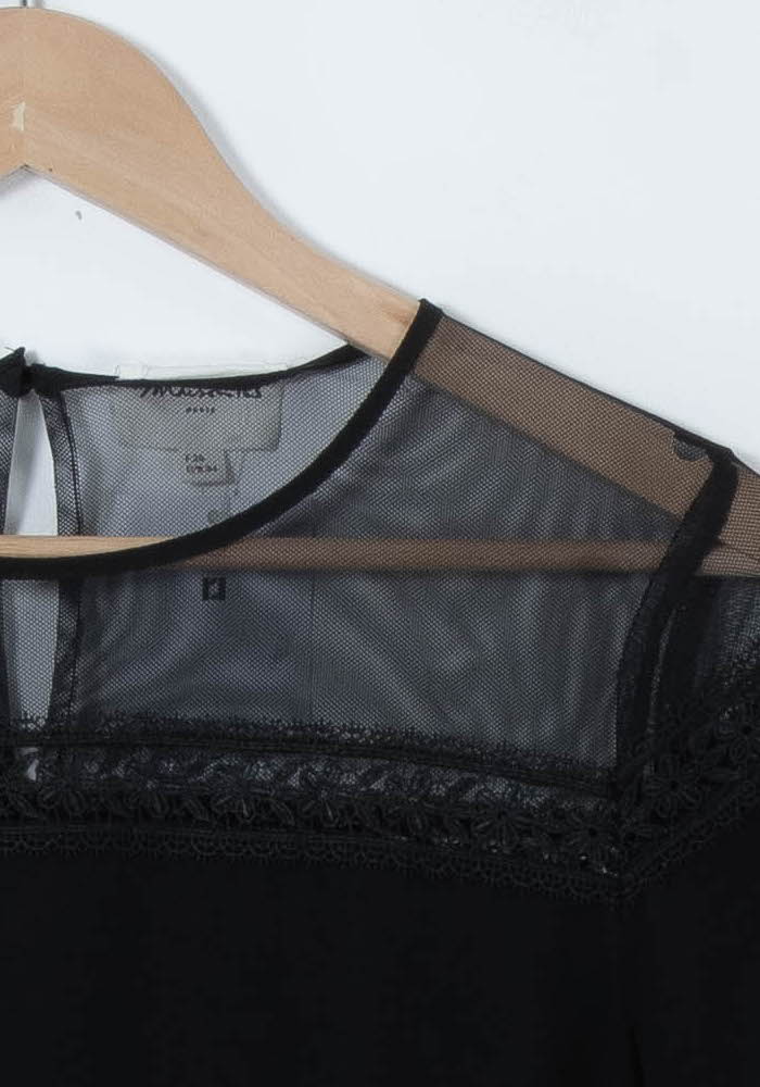 Robe Midi Noire - Taille S/36 de la marque Maison 123 | PARAD89585 - Vendu par Paradigme - Image 3