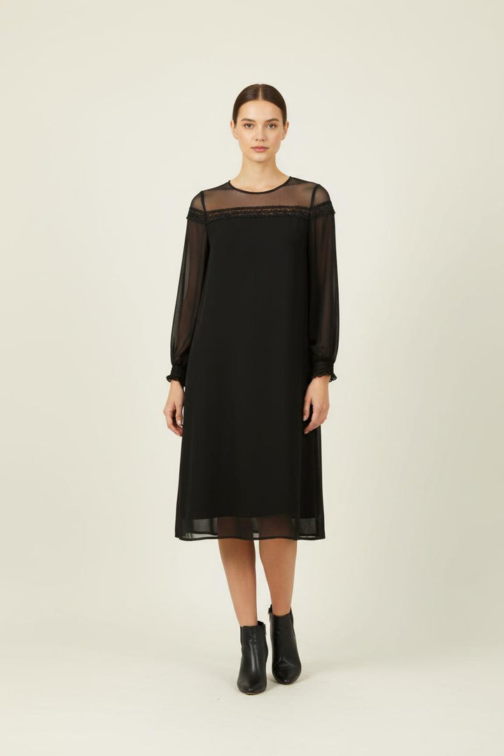 Robe Midi Noire - Taille S/36 de la marque Maison 123 | PARAD89585 - Vendu par Paradigme - Image 1