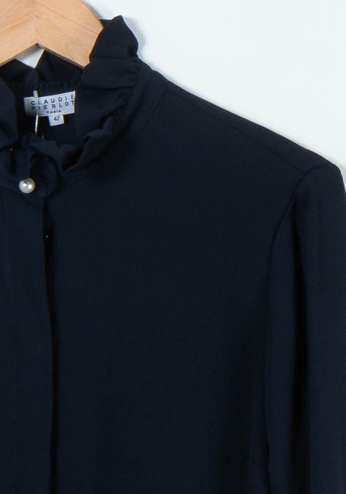Blouse Bleu - Taille XL/42 de la marque Claudie Pierlot | PARAD89602 - Vendu par Paradigme - Image 3