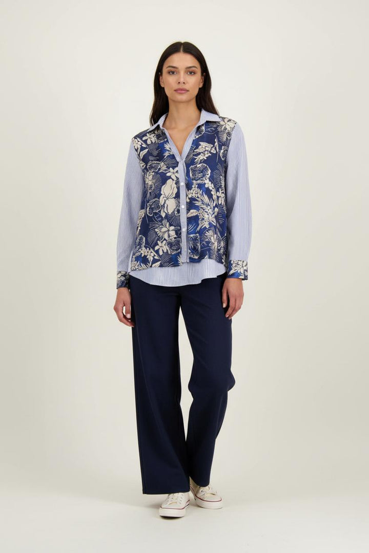 Chemise Bleu et Beige - Taille M/38 de la marque Diega | PARAD89604 - Vendu par Paradigme - Image 1