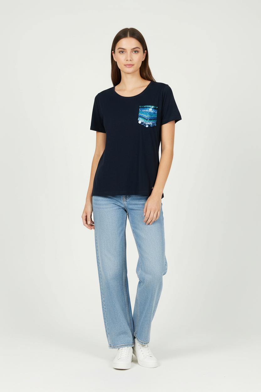 Tee-shirt Bleu - Taille XS/34 de la marque Des petits hauts | PARAD89609 - Vendu par Paradigme - Image 1