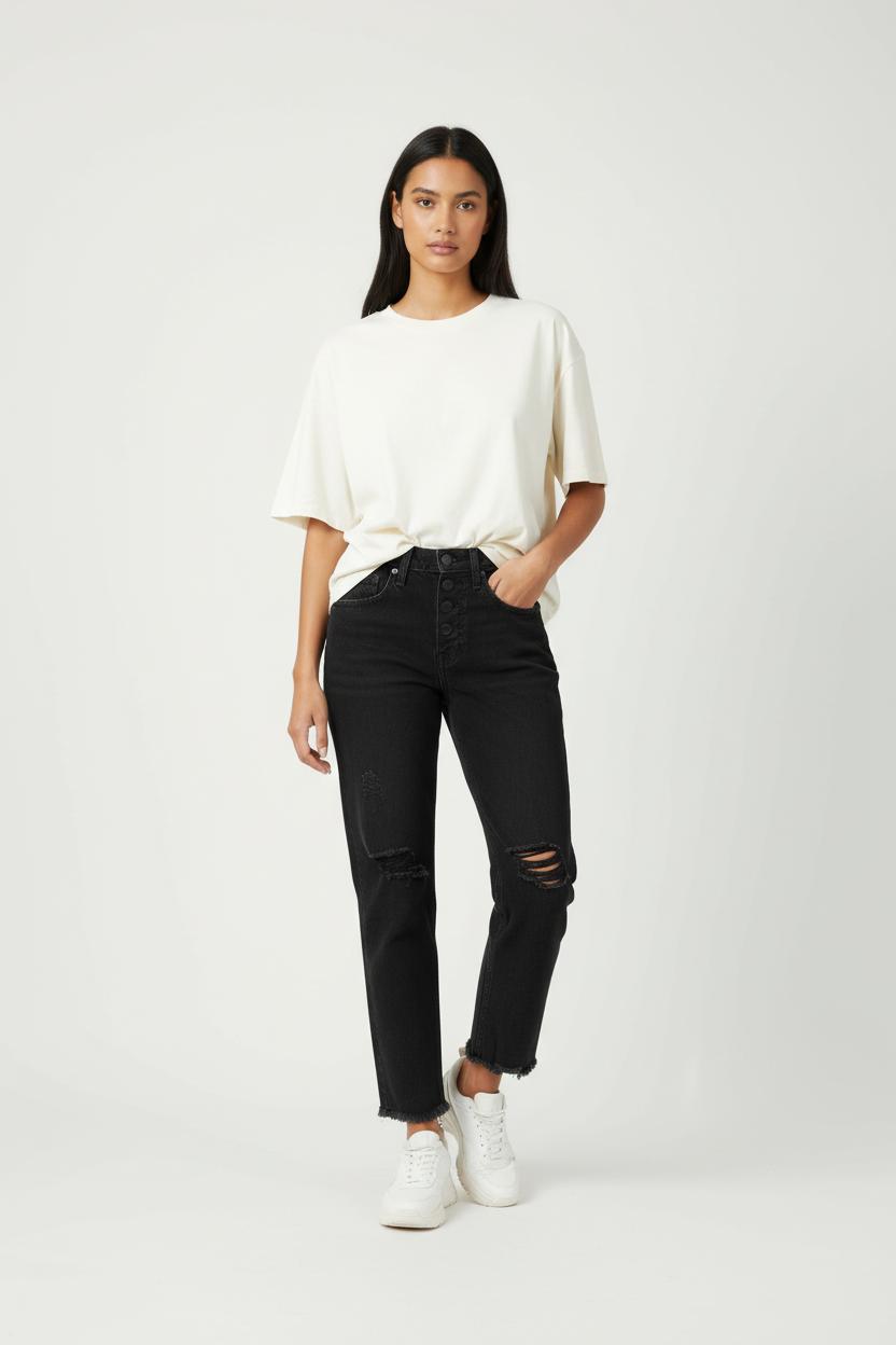 Jean Droit Noir - Taille XS/34 de la marque Bérénice | PARAD89611 - Vendu par Paradigme - Image 1