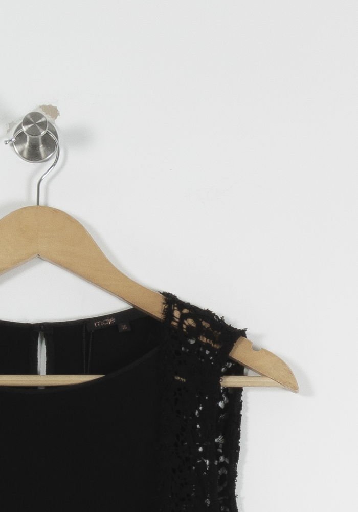 Robe Noire - Taille S/36 de la marque Maje | PARAD89612 - Vendu par Paradigme - Image 3