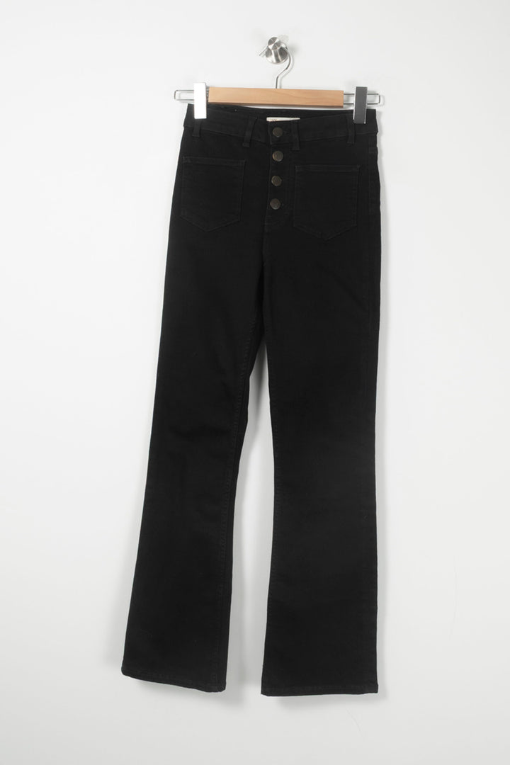 Jean Évasé Noir - Taille XS/34 de la marque Maje | PARAD89620 - Vendu par Paradigme - Image 2