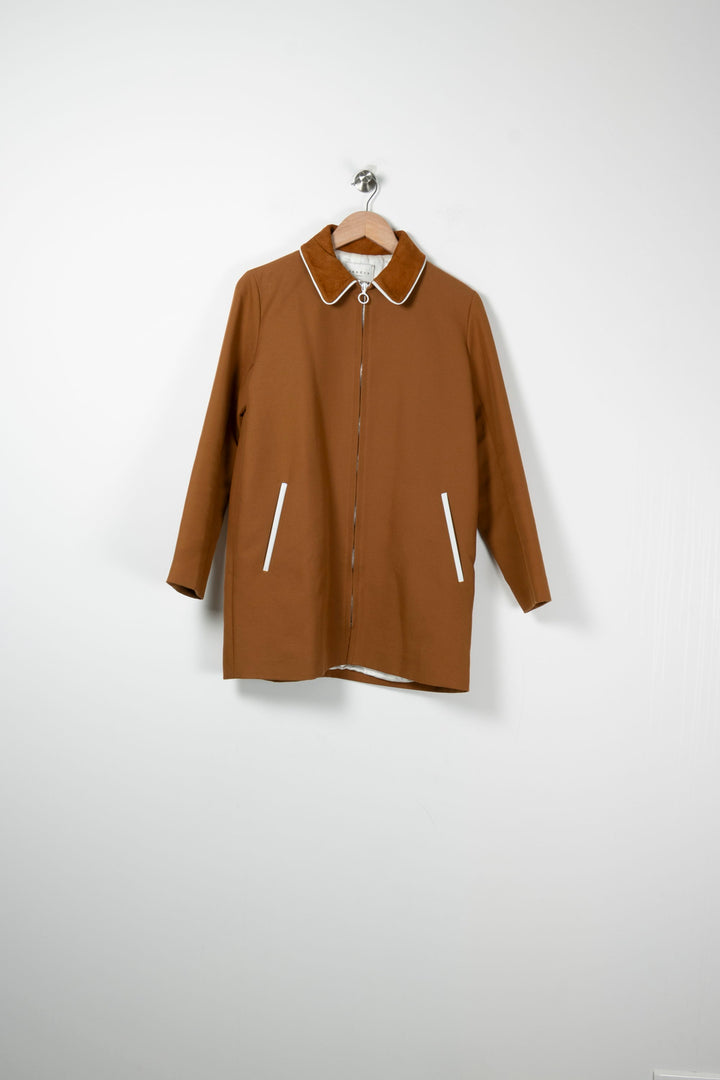 Manteau Marron et Blanc - Taille S/36 de la marque Sandro | PARAD89629 - Vendu par Paradigme - Image 2
