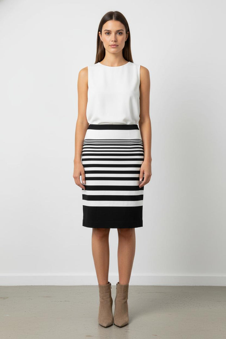 Jupe Droite Blanche et Noire - Taille XXXL/46 de la marque Weill | PARAD89637 - Vendu par Paradigme - Image 1