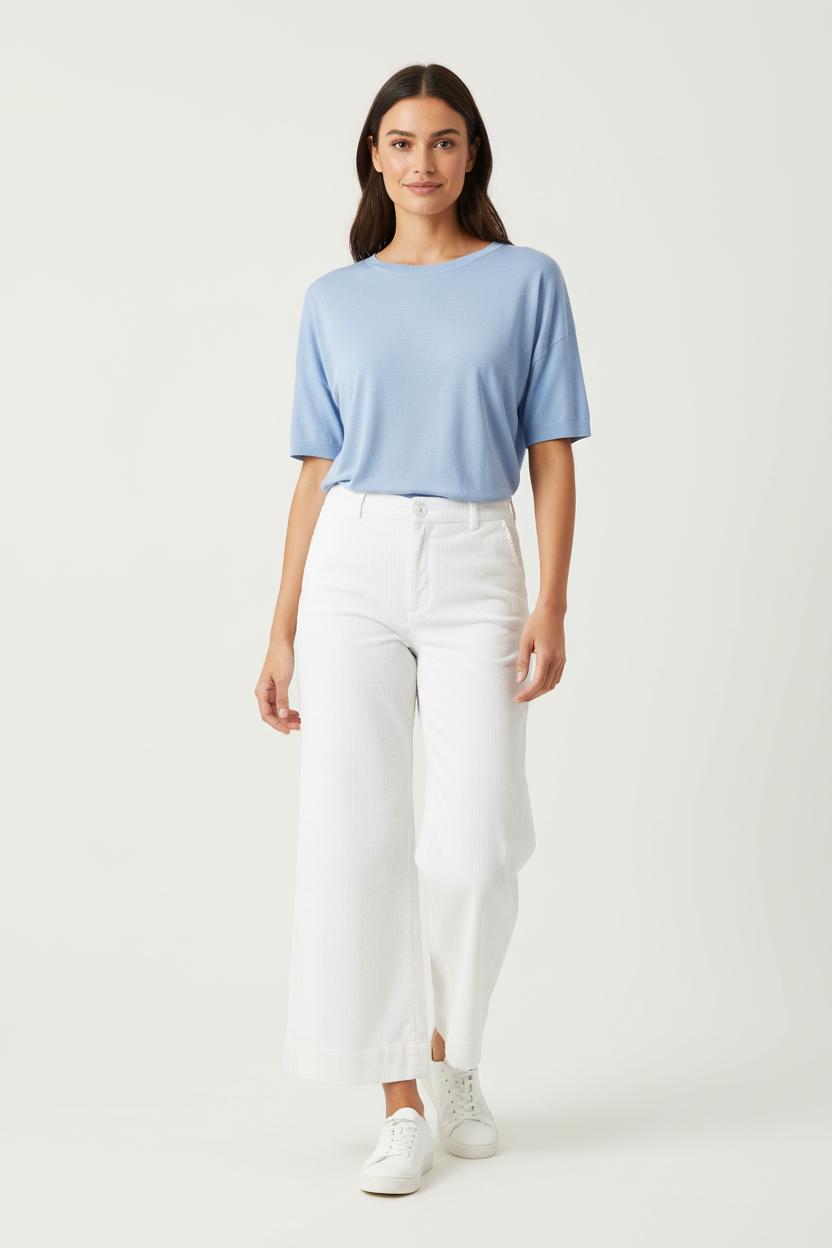 Pantalon Large Blanc - Taille S/36 de la marque La Fée Maraboutée | PARAD89646 - Vendu par Paradigme - Image 1
