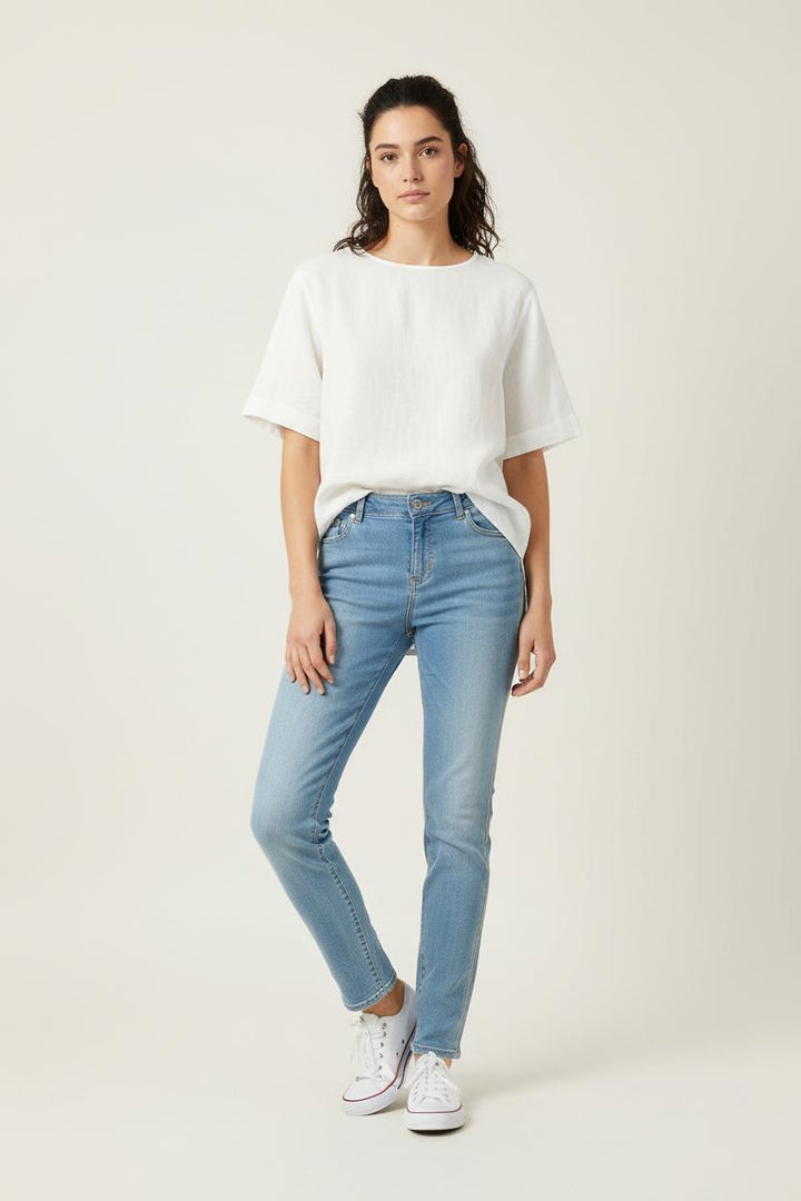 Jean Skinny Bleu - Taille M/38 de la marque IKKS | PARAD89658 - Vendu par Paradigme - Image 1