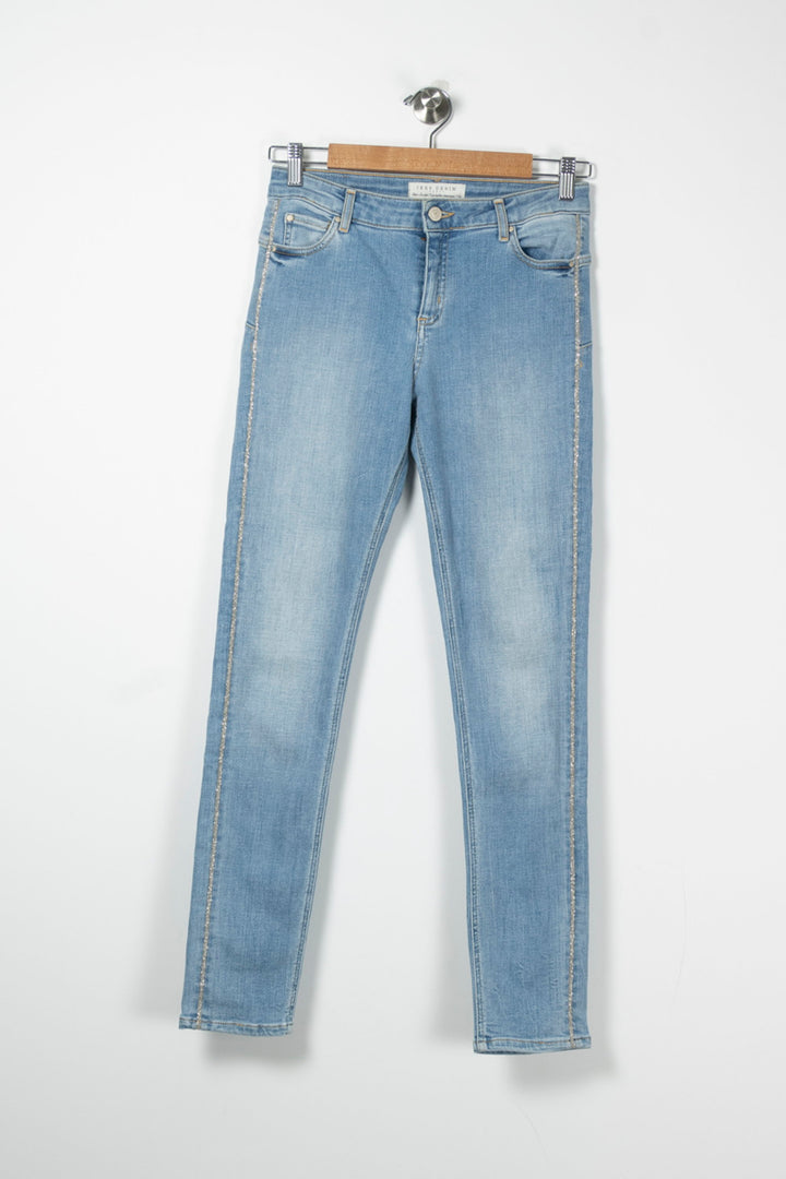 Jean Skinny Bleu - Taille M/38 de la marque IKKS | PARAD89658 - Vendu par Paradigme - Image 2
