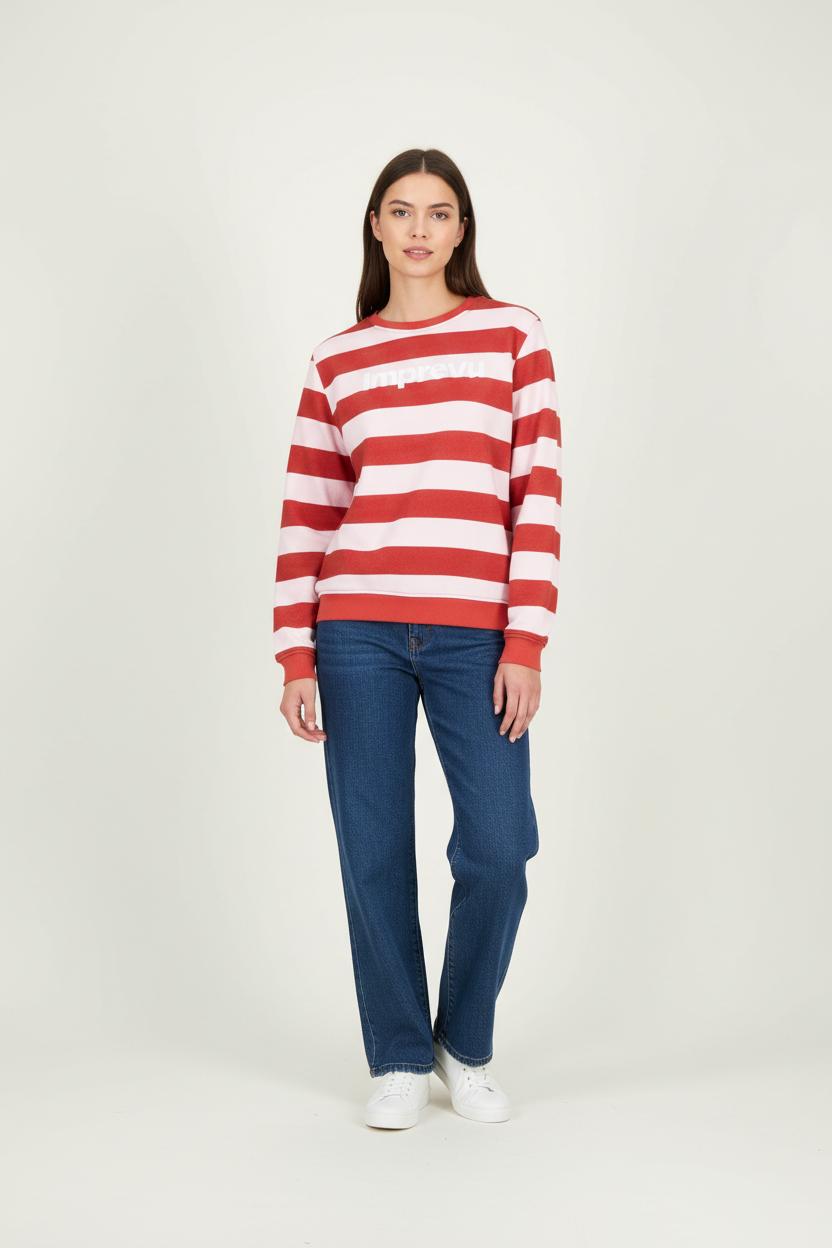 Sweat-shirt Rouge et Blanc - Taille XS/34 de la marque Imprevu | PARAD89684 - Vendu par Paradigme - Image 1