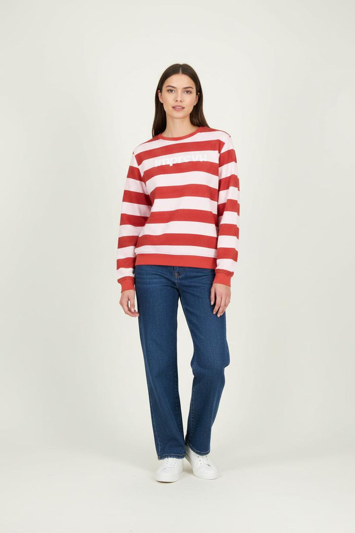 Sweat-shirt Rouge et Blanc - Taille XS/34 de la marque Imprevu | PARAD89684 - Vendu par Paradigme - Image 1