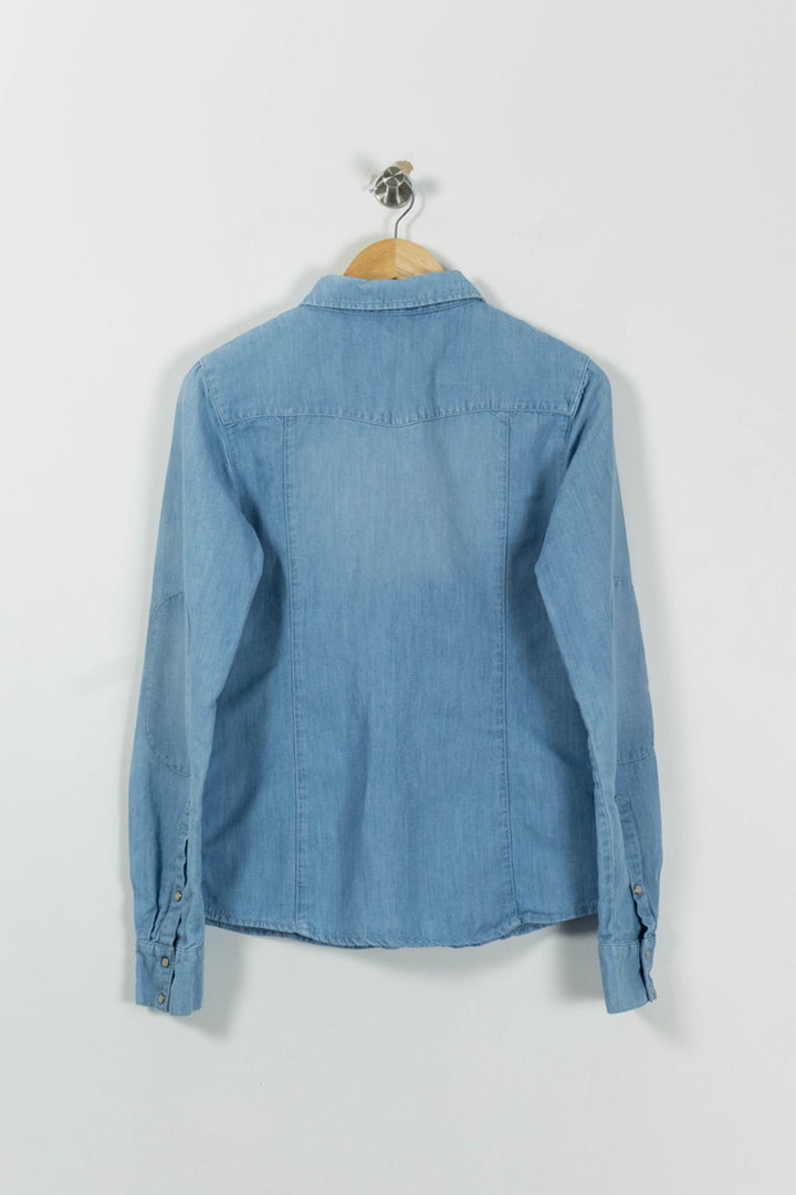 Chemise En Jean Bleue - Taille S/36 de la marque IKKS | PARAD89693 - Vendu par Paradigme - Image 4