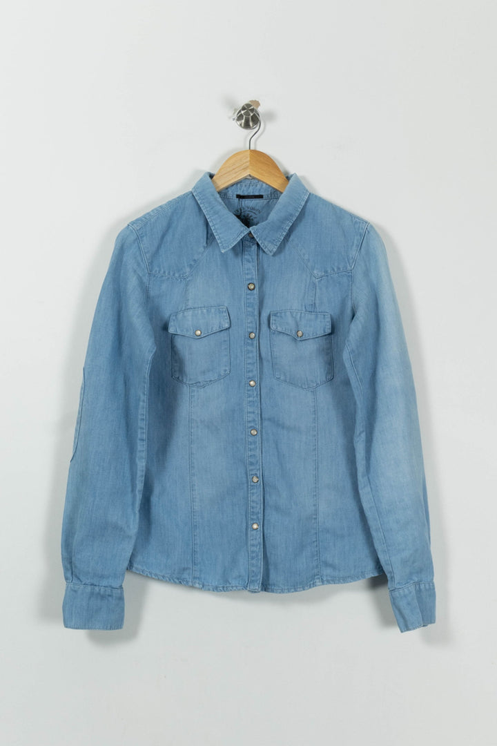 Chemise En Jean Bleue - Taille S/36 de la marque IKKS | PARAD89693 - Vendu par Paradigme - Image 2