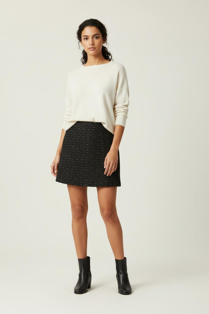 Jupe Droite Noire et Beige - Taille S/36 de la marque Sézane | PARAD89696 - Vendu par Paradigme - Image 1