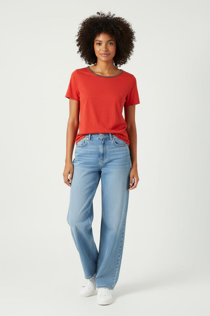 Tee-shirt Rouge - Taille XS/34 de la marque ZAPA | PARAD89711 - Vendu par Paradigme - Image 1