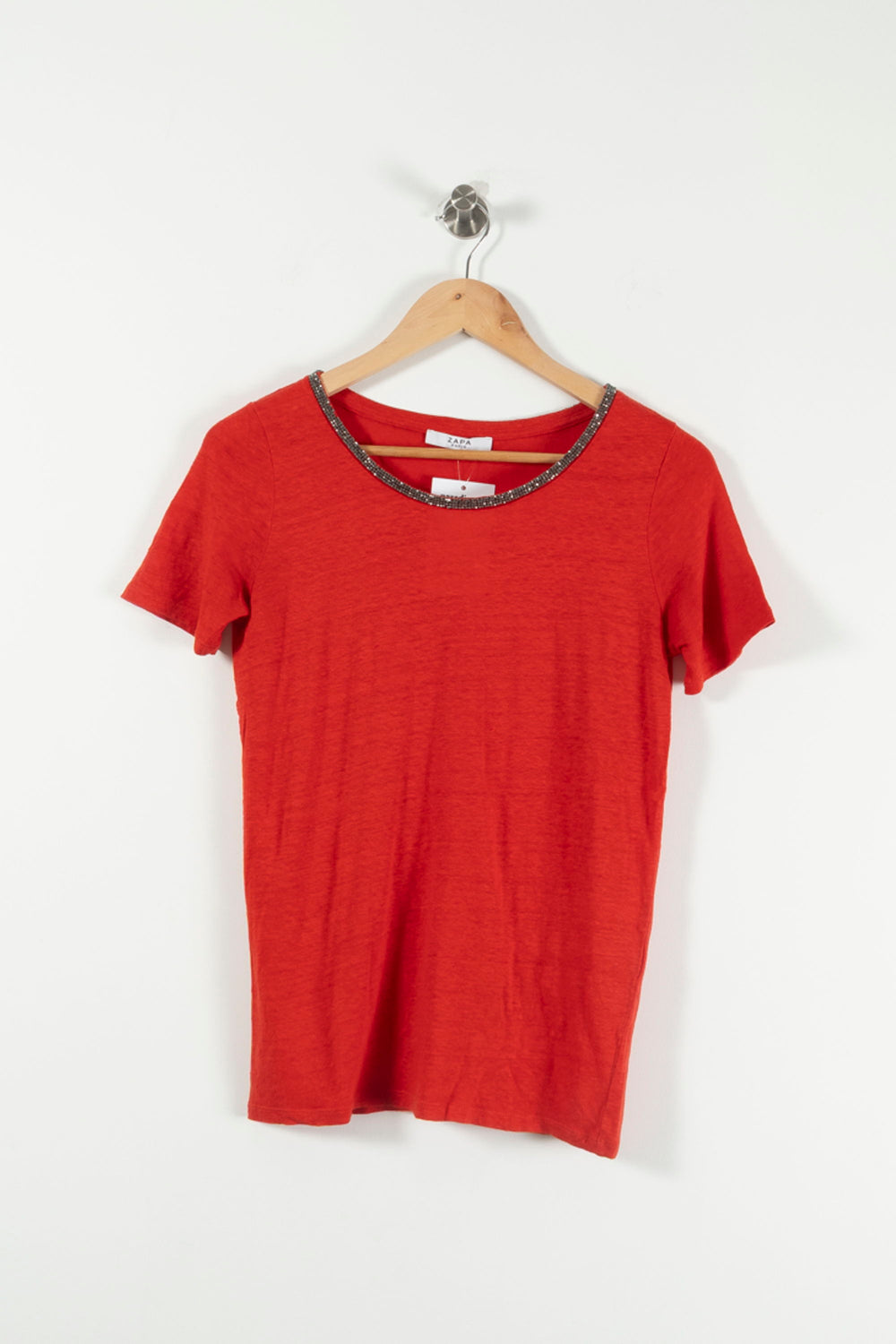 Tee-shirt Rouge - Taille XS/34 de la marque ZAPA | PARAD89711 - Vendu par Paradigme - Image 2