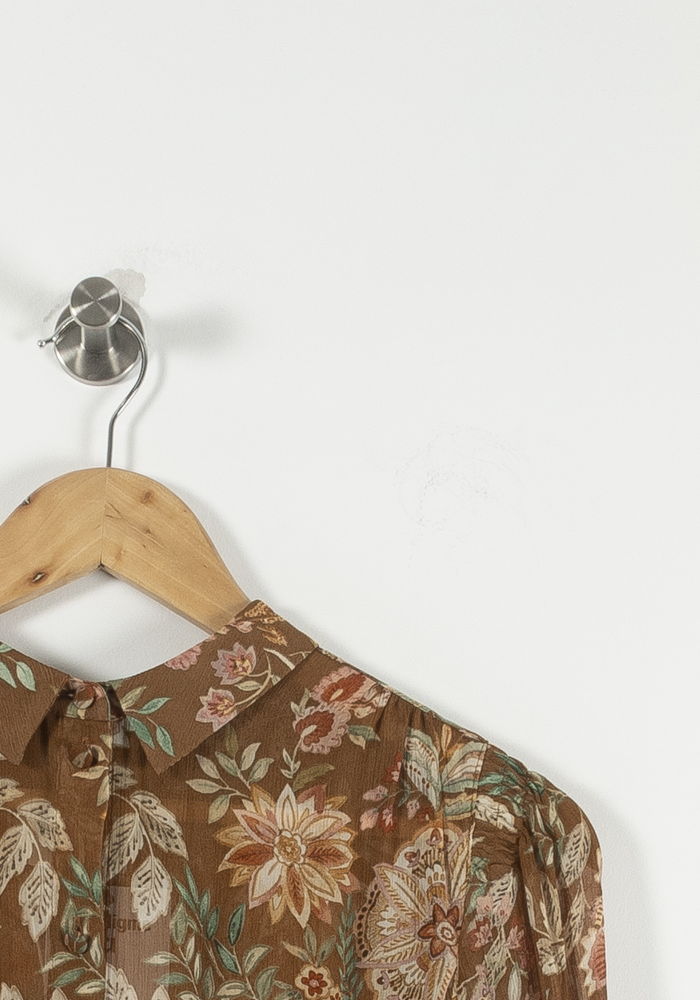 Chemise Fleurie Marron - Taille S/36 de la marque Sézane | PARAD89714 - Vendu par Paradigme - Image 3