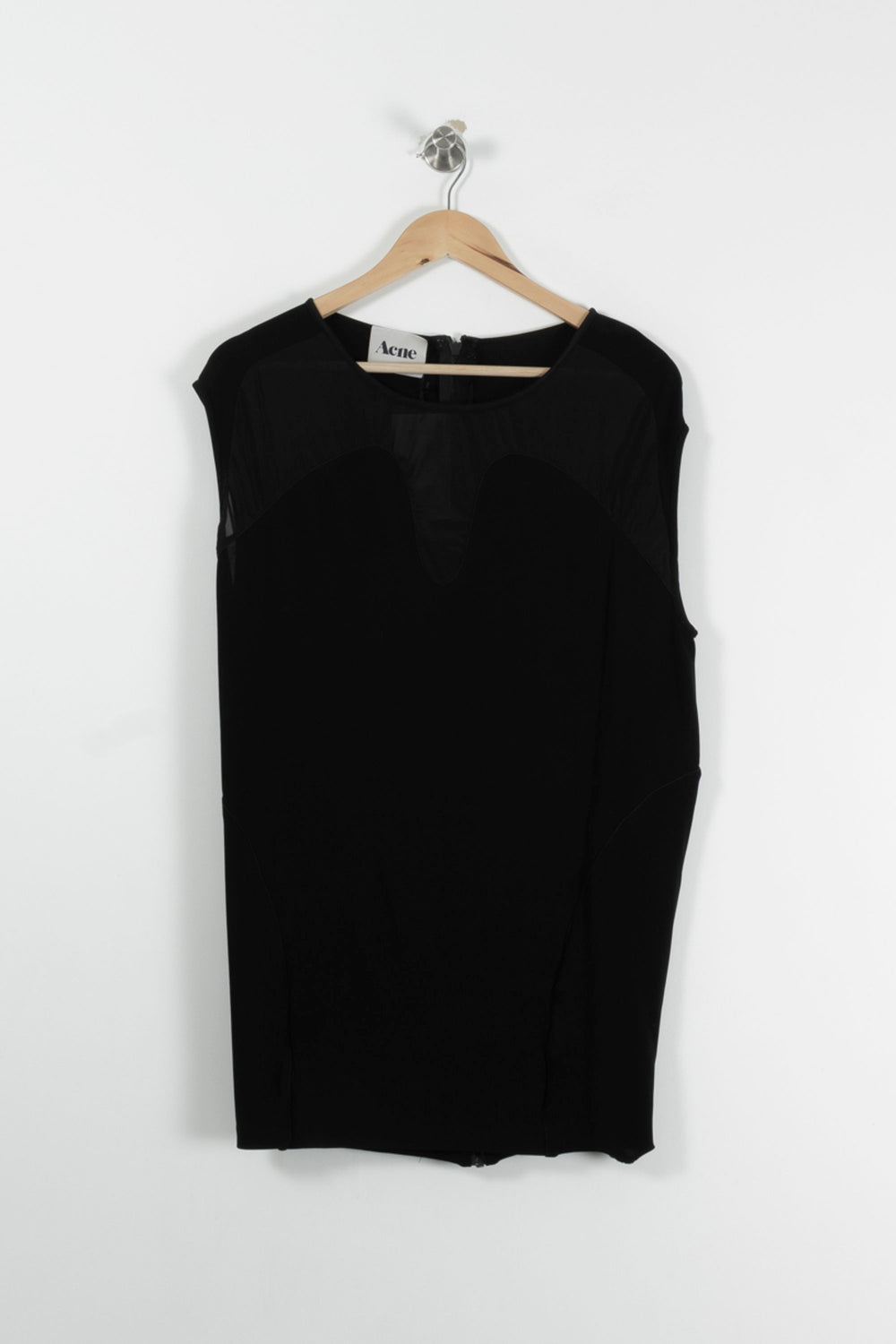 Robe Droite Noire - Taille S/36 de la marque Acne Studios | PARAD89728 - Vendu par Paradigme - Image 2