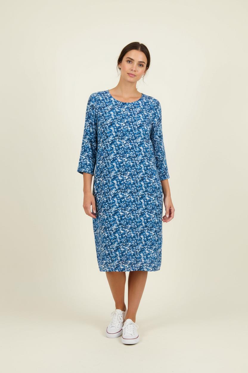 Robe Droite Bleue et Blanche - Taille L/40 de la marque Samsoe Samsoe | PARAD89731 - Vendu par Paradigme - Image 1