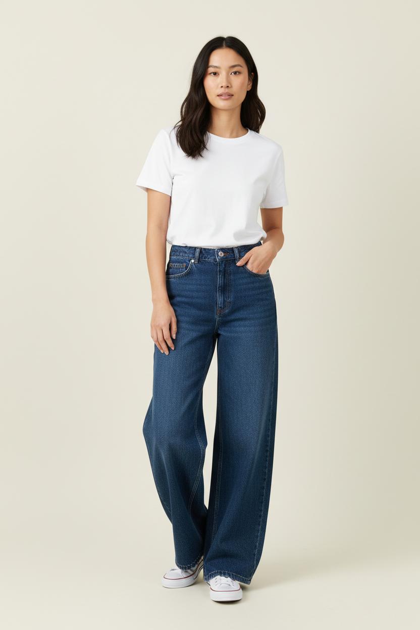 Jean Large Bleu - Taille XS/34 de la marque Vanessa Bruno | PARAD89734 - Vendu par Paradigme - Image 1