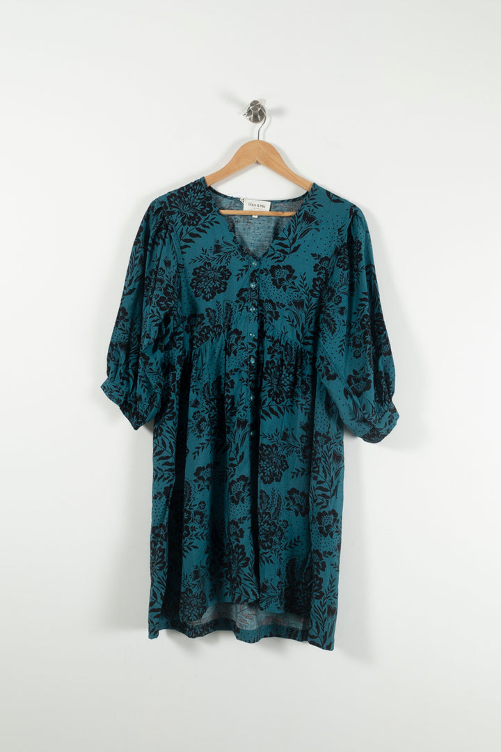 Robe Courte Verte et Noire - Taille S/36 de la marque Grace & Mila | PARAD89739 - Vendu par Paradigme - Image 2