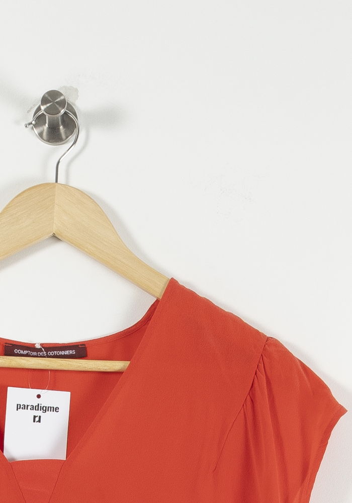Blouse Rouge - Taille L/40 de la marque Comptoir des Cotonniers | PARAD89750 - Vendu par Paradigme - Image 3