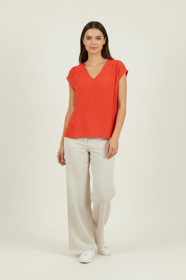 Blouse Rouge - Taille L/40 de la marque Comptoir des Cotonniers | PARAD89750 - Vendu par Paradigme - Image 1