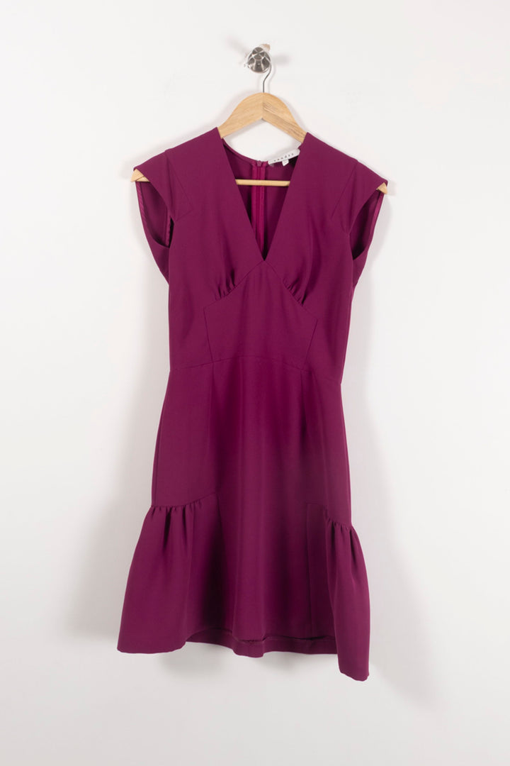 Robe Courte Violette - Taille S/36 de la marque Sandro | PARAD89758 - Vendu par Paradigme - Image 2