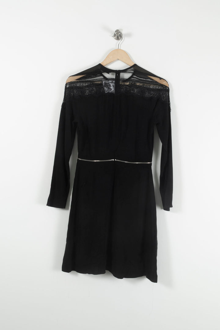 Robe Droite Noire - Taille S/36 de la marque Sandro | PARAD89762 - Vendu par Paradigme - Image 4