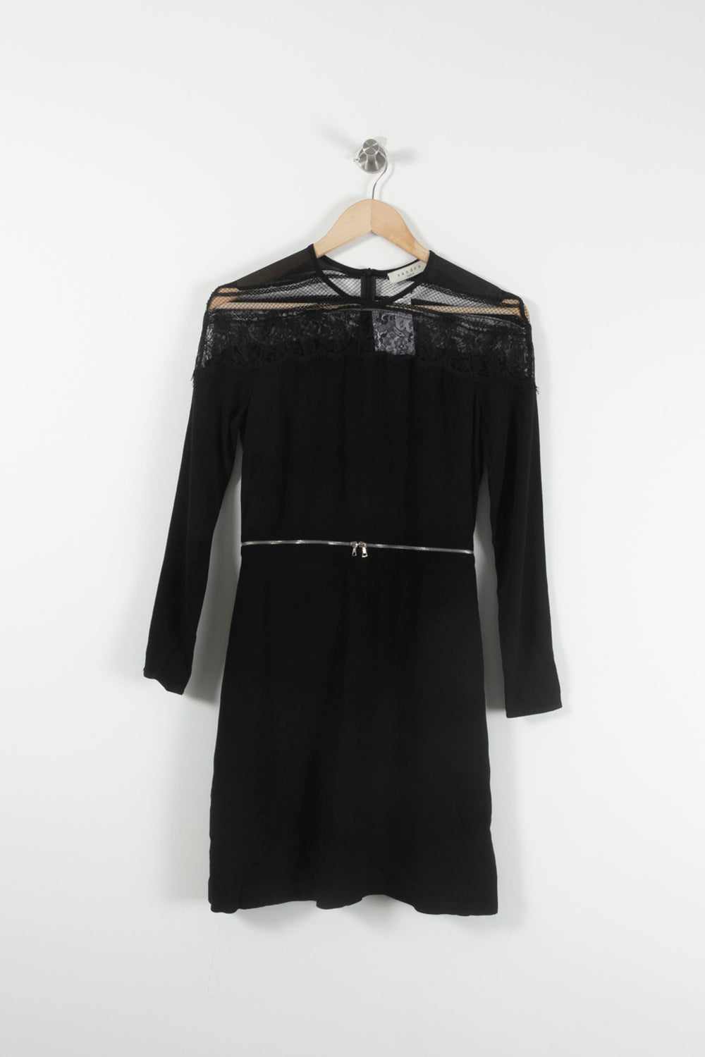 Robe Droite Noire - Taille S/36 de la marque Sandro | PARAD89762 - Vendu par Paradigme - Image 2