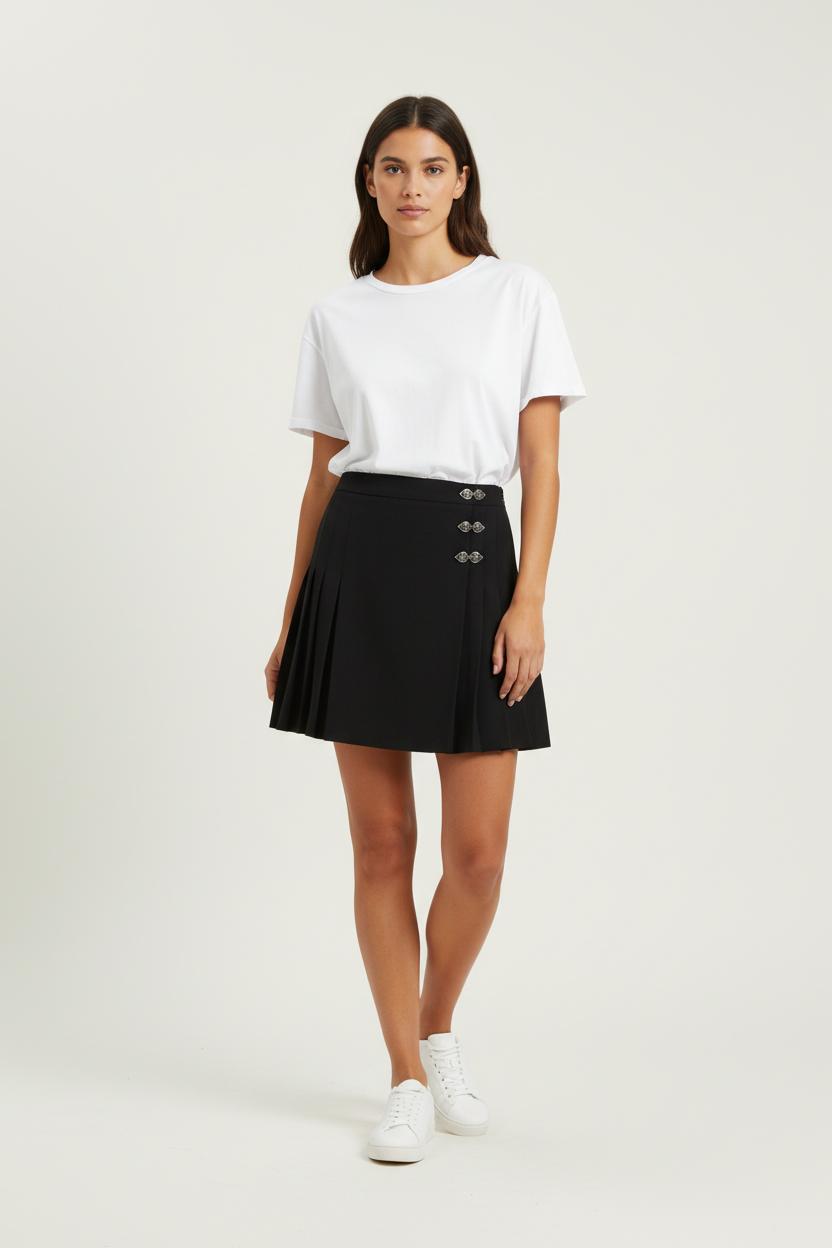 Jupe Plissée Noire - Taille XS/34 de la marque The Kooples | PARAD89765 - Vendu par Paradigme - Image 1